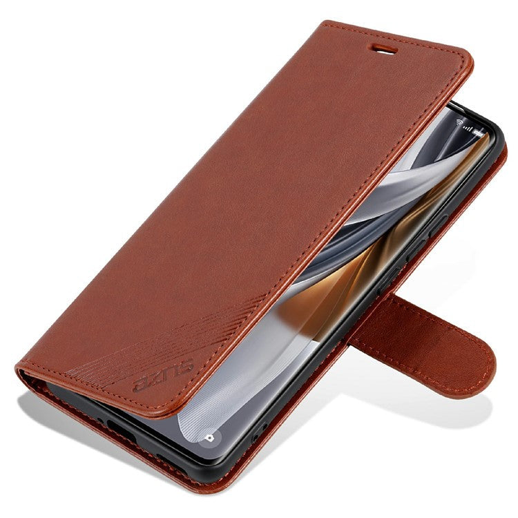 AZNS For Samsung Galaxy A26 Case Anti-Scratch PU Leather Stand Wallet Phone Cover - Brown