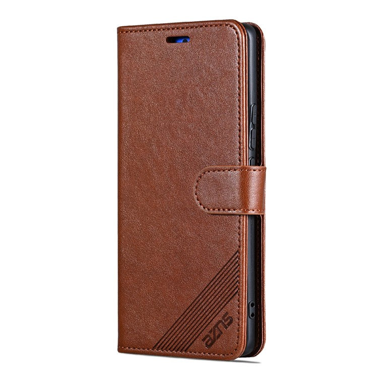AZNS For Samsung Galaxy A26 Case Anti-Scratch PU Leather Stand Wallet Phone Cover - Brown