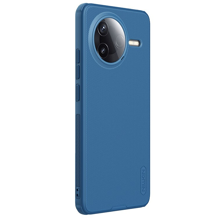 NILLKIN Frosted Shield Pro For Xiaomi Poco F7 Pro 5G / Redmi K80 5G Case Matte PC + TPU Phone Cover - Blue