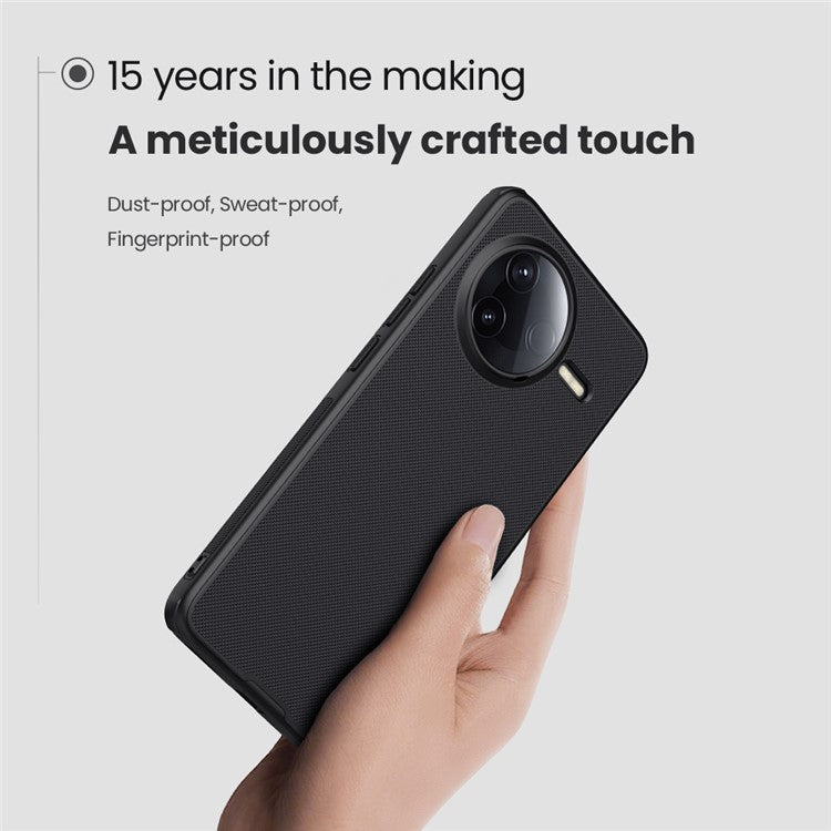 NILLKIN Frosted Shield Pro For Xiaomi Poco F7 Pro 5G / Redmi K80 5G Case Matte PC + TPU Phone Cover - Blue