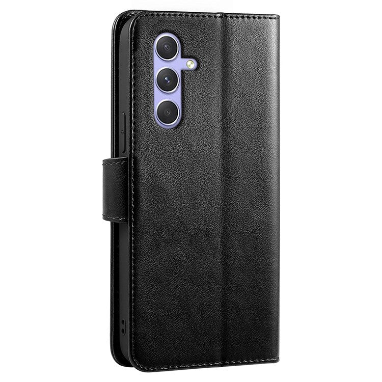 For Samsung Galaxy A35 5G Case Stand Card Holder Wallet Leather Phone Cover - Black