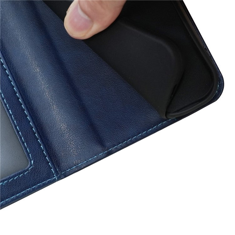 For Samsung Galaxy A16 5G / A16 4G Case Stand Card Holder Wallet Leather Phone Cover - Blue