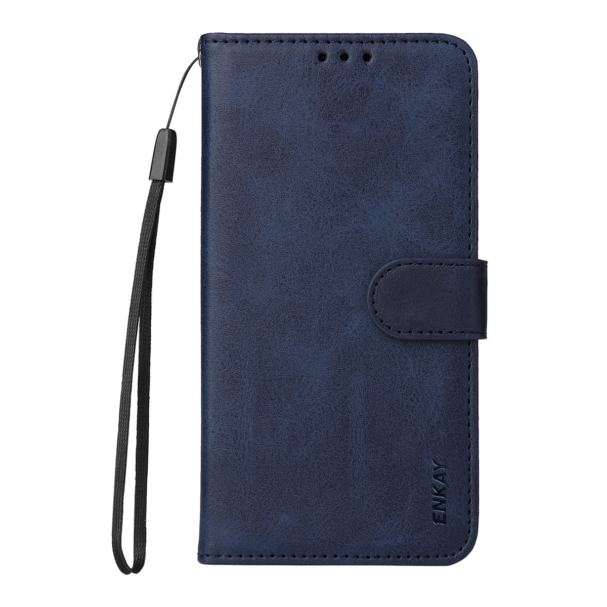 ENKAY For Motorola Moto G55 5G PU Leather Wallet Case ENKAY Phone Stand Cover with Tempered Glass Film - Blue