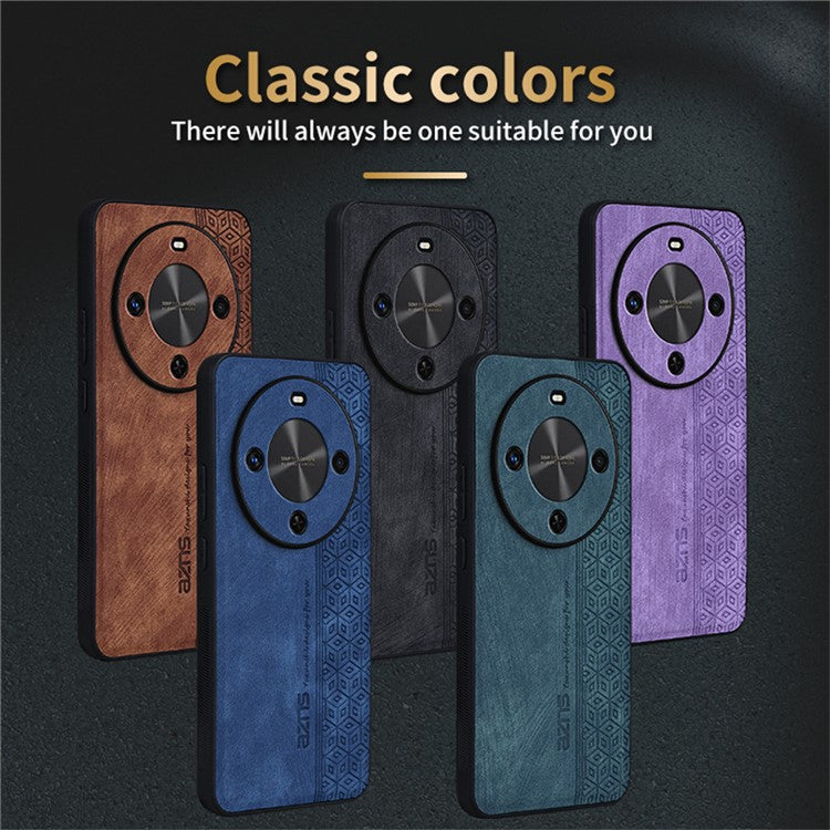 AZNS For Huawei Enjoy 70X Case Protective PU Leather Covered TPU Phone Shell - Blue