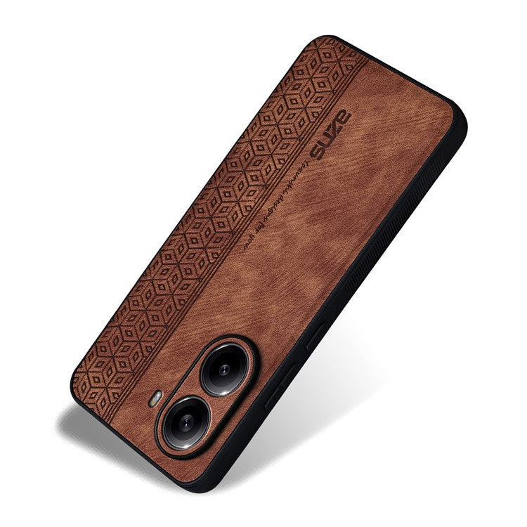 AZNS For Xiaomi Poco X7 Pro 5G  /  Redmi Turbo 4 5G Case Protective PU Leather Covered TPU Phone Shell - Brown