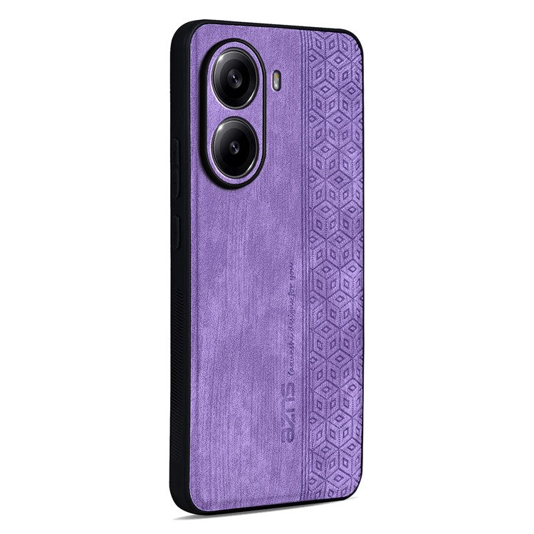 AZNS For Xiaomi Poco X7 Pro 5G  /  Redmi Turbo 4 5G Case Protective PU Leather Covered TPU Phone Shell - Purple