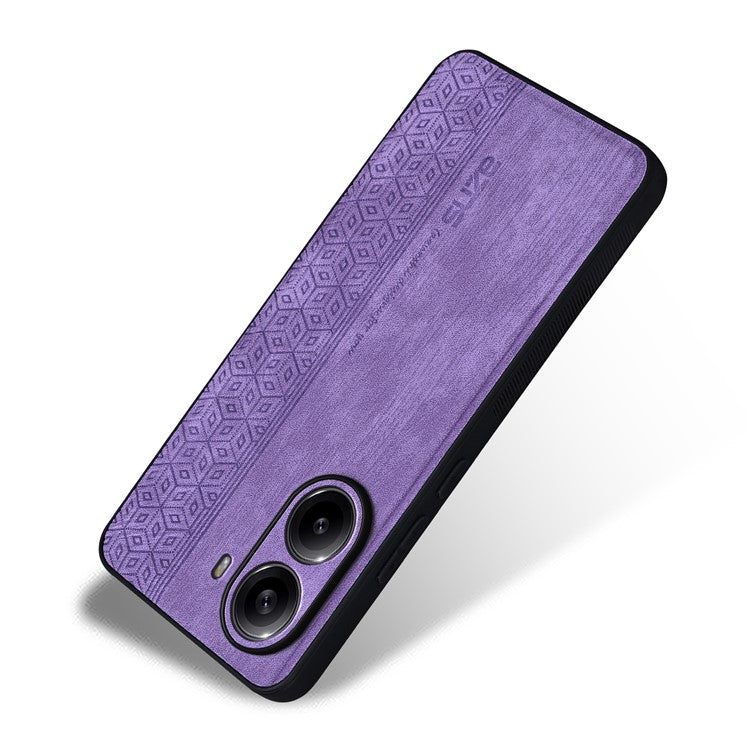 AZNS For Xiaomi Poco X7 Pro 5G  /  Redmi Turbo 4 5G Case Protective PU Leather Covered TPU Phone Shell - Purple