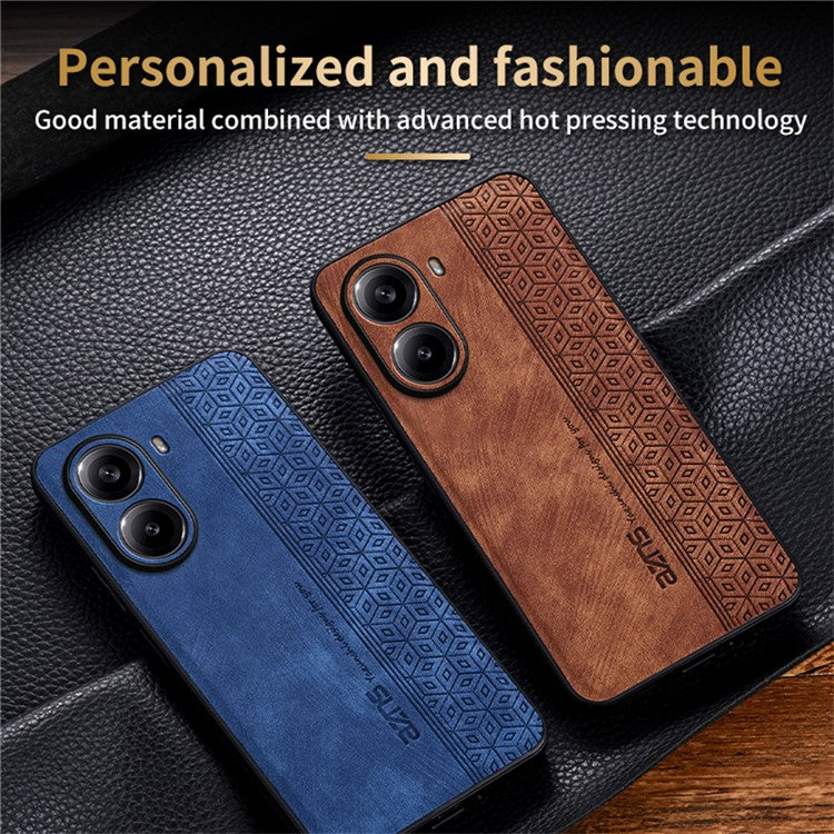AZNS For Xiaomi Poco X7 Pro 5G  /  Redmi Turbo 4 5G Case Protective PU Leather Covered TPU Phone Shell - Purple
