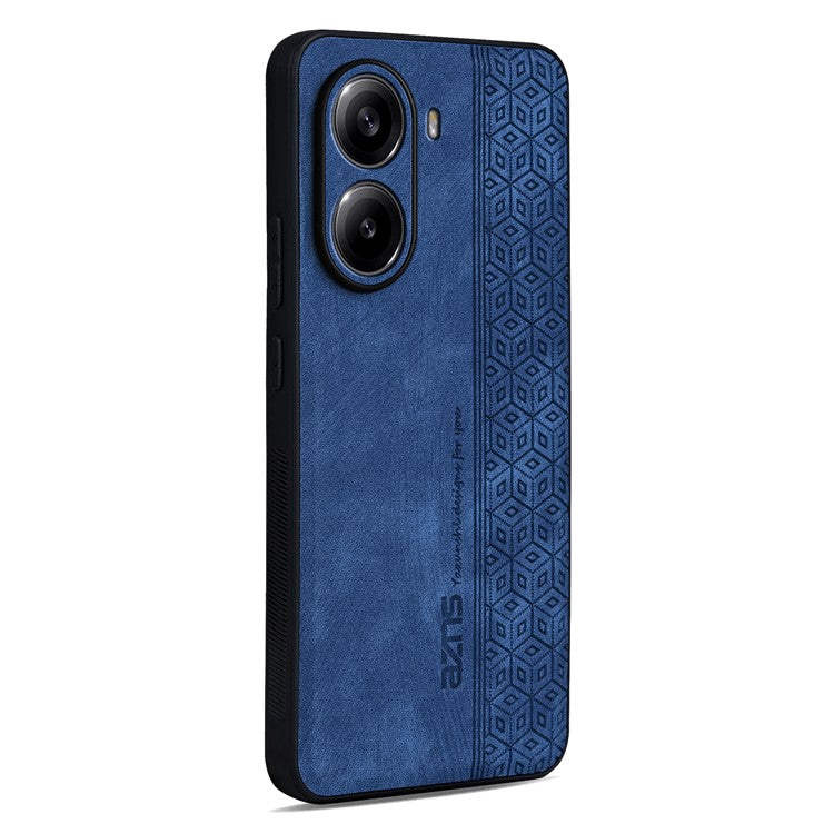 AZNS For Xiaomi Poco X7 Pro 5G  /  Redmi Turbo 4 5G Case Protective PU Leather Covered TPU Phone Shell - Blue