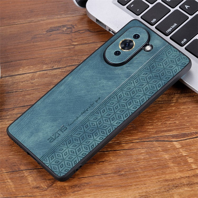 AZNS Leather Coated TPU Cover for Huawei nova 10 Pro 4G, Imprinted Pattern Anti-slip Side Edge Scratch-resistant Phone Case - Green
