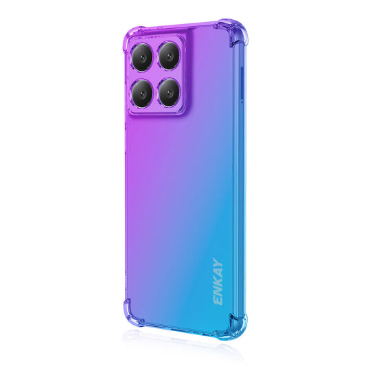 ENKAY For Motorola Moto G Stylus 5G (2025) TPU Case ENKAY Thickened Four Corner Drop-proof Phone Back Cover - Purple / Blue