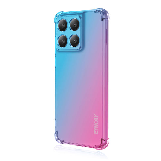 ENKAY For Motorola Moto G Stylus 5G (2025) TPU Case ENKAY Thickened Four Corner Drop-proof Phone Back Cover - Blue / Pink