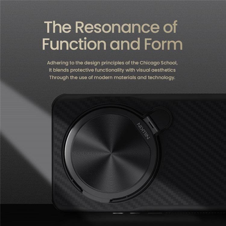 NILLKIN For Xiaomi 15 Ultra Case Compatible with MagSafe TPU + Aramid Fiber Lens Cover Kickstand Phone Cover