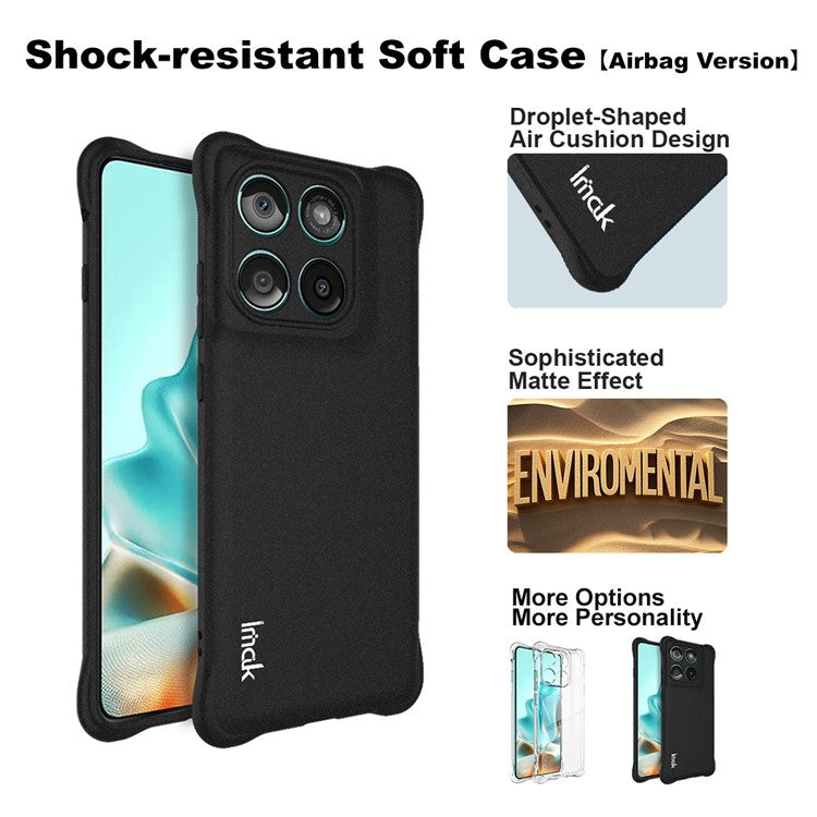 IMAK For Motorola Edge (2025) 5G Case TPU Phone Cover Airbag Shockproof Protection - Matte Black