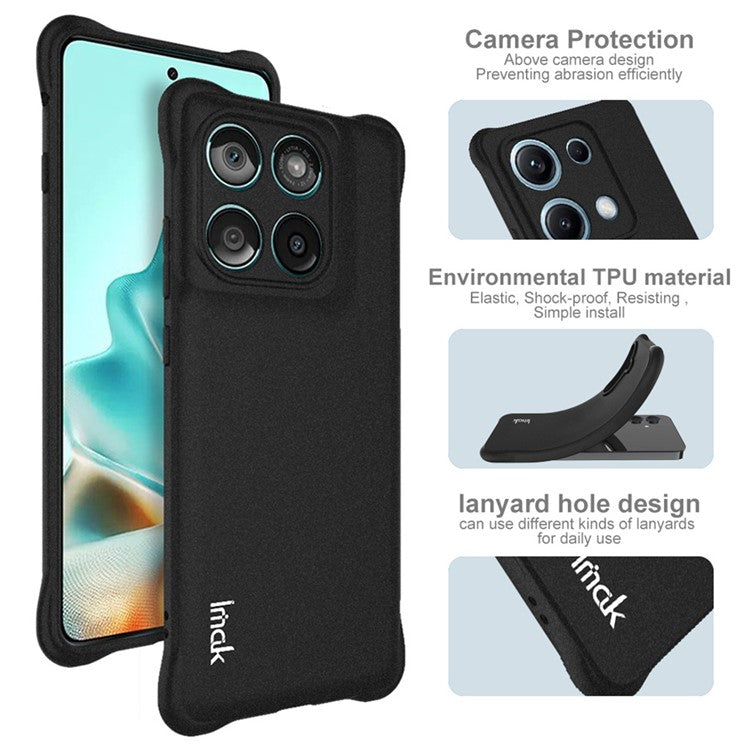 IMAK For Motorola Edge (2025) 5G Case TPU Phone Cover Airbag Shockproof Protection - Matte Black