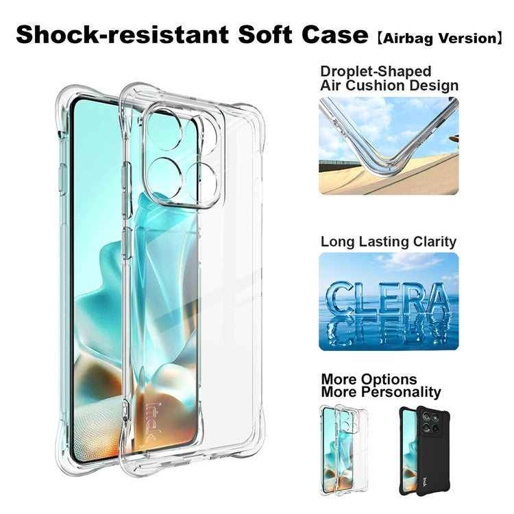 IMAK For Motorola Edge (2025) 5G Case TPU Phone Cover Airbag Shockproof Protection - Transparent