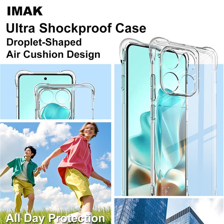 IMAK For Motorola Edge (2025) 5G Case TPU Phone Cover Airbag Shockproof Protection - Transparent