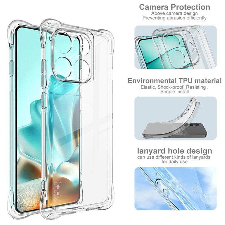 IMAK For Motorola Edge (2025) 5G Case TPU Phone Cover Airbag Shockproof Protection - Transparent