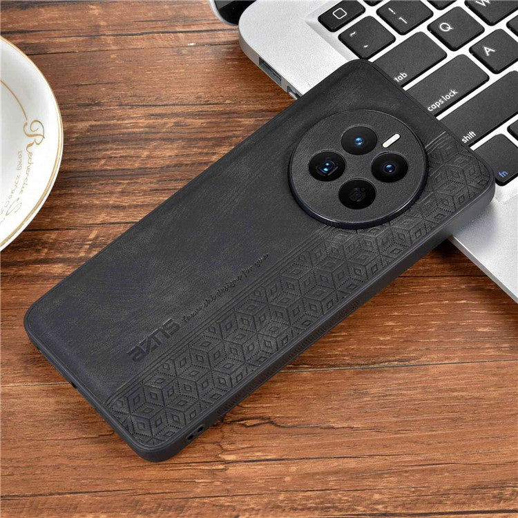 AZNS For Huawei Mate 50 4G Anti-fading Imprinted Pattern PU Leather Coated TPU Cover Anti-slip Cell Phone Case - Black