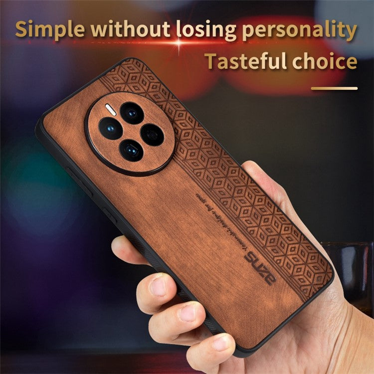 AZNS For Huawei Mate 50 4G Anti-fading Imprinted Pattern PU Leather Coated TPU Cover Anti-slip Cell Phone Case - Green
