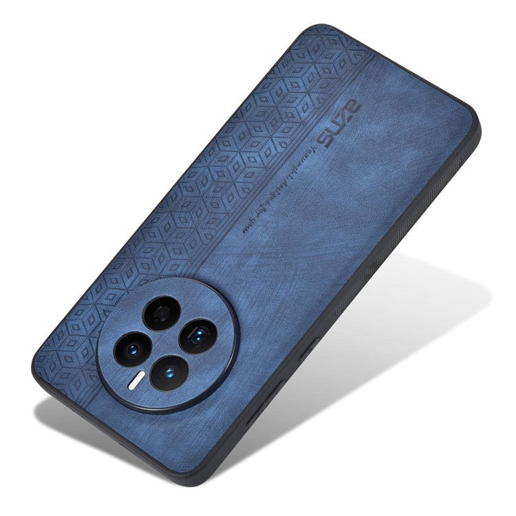 AZNS For Huawei Mate 50 4G Anti-fading Imprinted Pattern PU Leather Coated TPU Cover Anti-slip Cell Phone Case - Blue