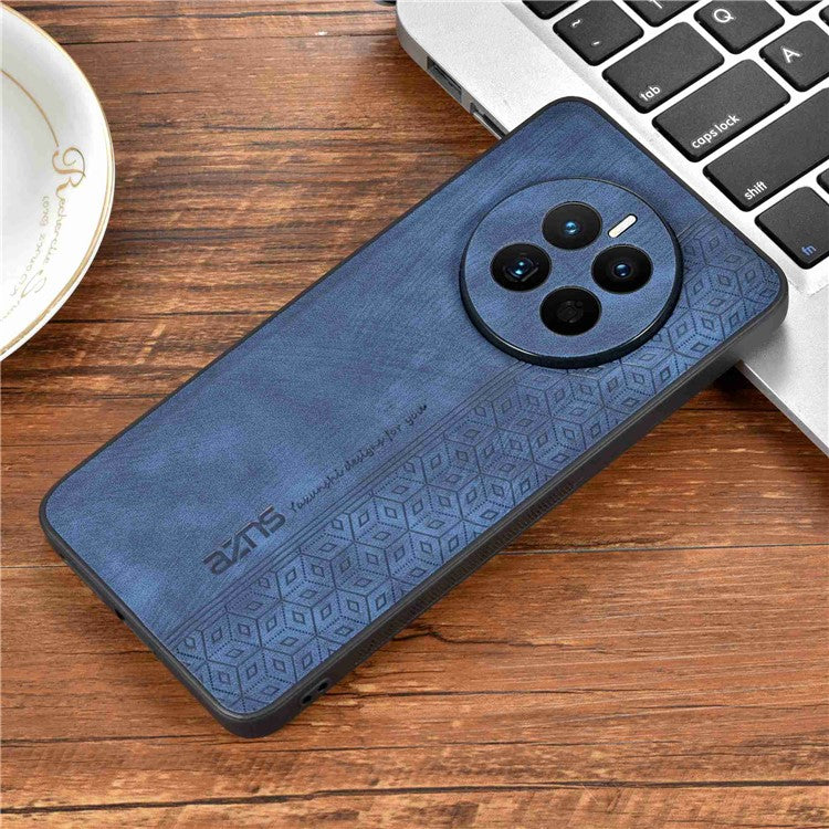 AZNS For Huawei Mate 50 4G Anti-fading Imprinted Pattern PU Leather Coated TPU Cover Anti-slip Cell Phone Case - Blue