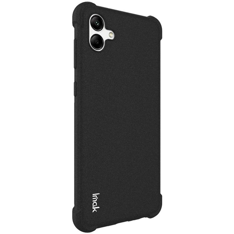 IMAK For Samsung Galaxy A04 4G (164.4 x 76.3 x 9.1 mm) Matte Surface Phone Cover Soft TPU Four Corners Airbag Anti-drop Case - Black