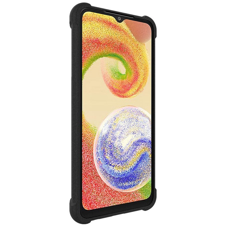 IMAK For Samsung Galaxy A04 4G (164.4 x 76.3 x 9.1 mm) Matte Surface Phone Cover Soft TPU Four Corners Airbag Anti-drop Case - Black