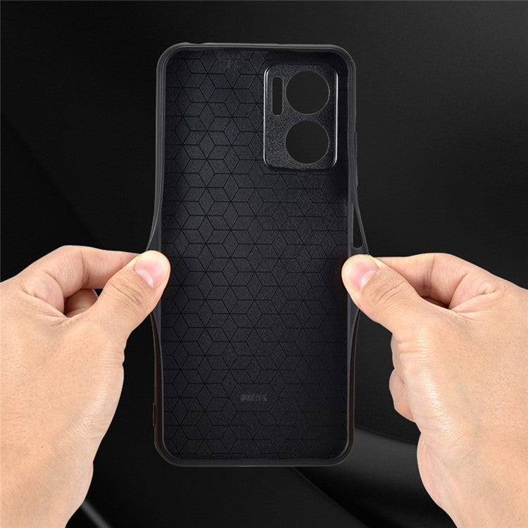 AZNS For Xiaomi Redmi 10 5G / Redmi Note 11E 5G / Redmi 10 Prime+ 5G Imprinted Pattern Anti-scratch Phone Case PU Leather Coated TPU Cover - Black