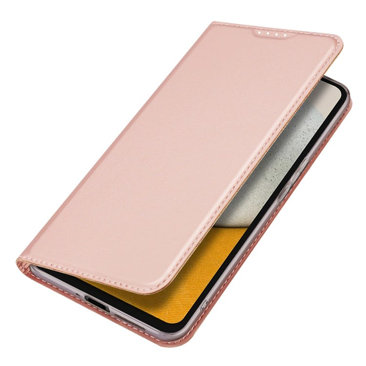 DUX DUCIS Skin Pro Series PU Leather Stand Case for Samsung Galaxy A34 5G, Magnetic Closure Card Holder Stand Folio Flip Phone Cover - Pink