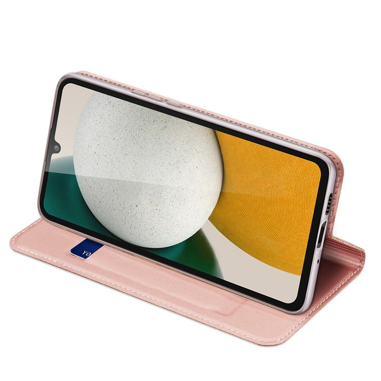 DUX DUCIS Skin Pro Series PU Leather Stand Case for Samsung Galaxy A34 5G, Magnetic Closure Card Holder Stand Folio Flip Phone Cover - Pink