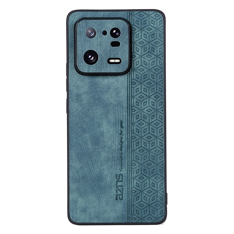 AZNS For Xiaomi 13 Pro 5G Shockproof PU Leather+TPU Phone Cover Imprinted Pattern Anti-Scratch Cell Phone Case - Green