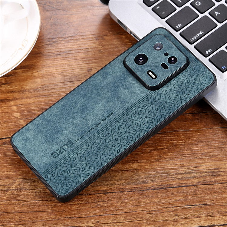 AZNS For Xiaomi 13 Pro 5G Shockproof PU Leather+TPU Phone Cover Imprinted Pattern Anti-Scratch Cell Phone Case - Green