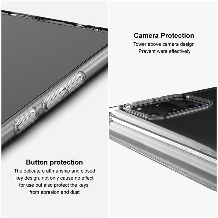IMAK UX-5 Series for Motorola Moto X40 5G / Edge 40 Pro 5G Anti-drop Soft TPU Phone Case Crystal Clear Scratch-resistant Cell Phone Cover - Transparent