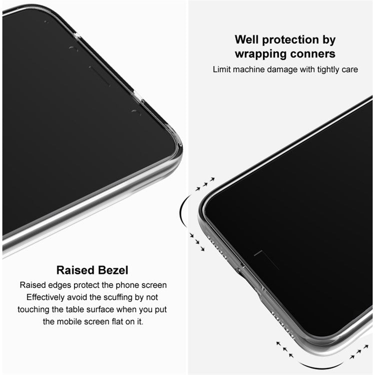 IMAK UX-5 Series for Motorola Moto X40 5G / Edge 40 Pro 5G Anti-drop Soft TPU Phone Case Crystal Clear Scratch-resistant Cell Phone Cover - Transparent