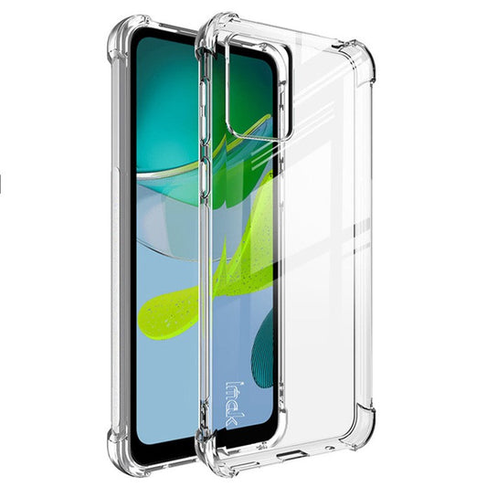 IMAK For Motorola Moto E13 4G Clear TPU Phone Case Four Corner Cushion Airbag Design Shock-Absorbing Cover - Transparent