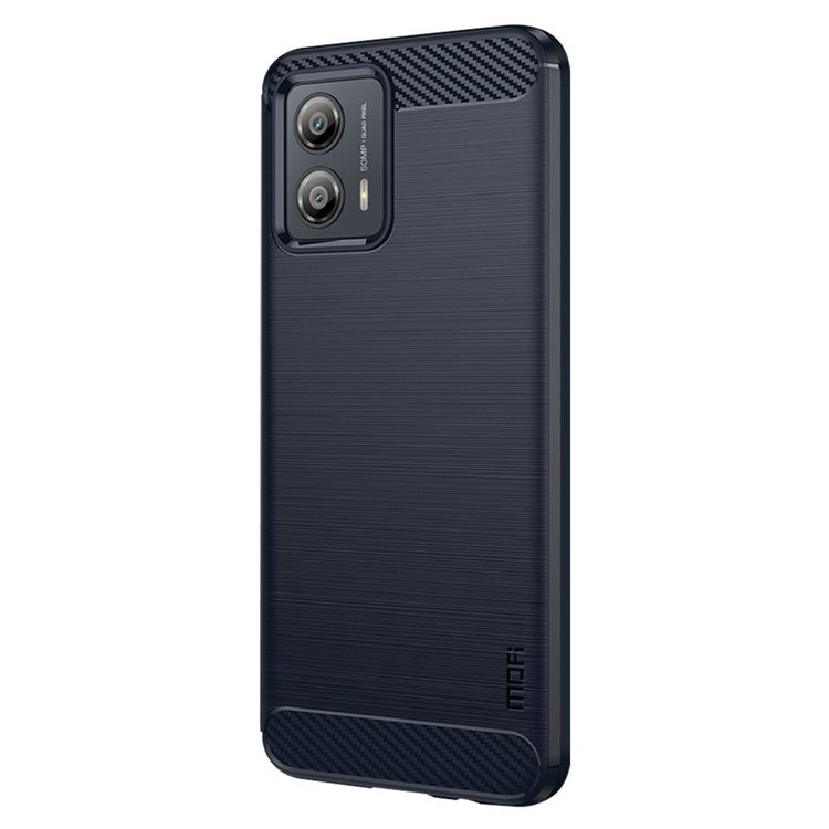MOFI JK TPU Series-1 for Motorola Moto G53 5G Carbon Fiber Cell Phone Case Brushed TPU Back Cover - Blue