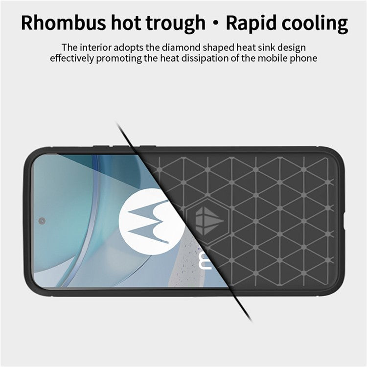 MOFI JK TPU Series-1 for Motorola Moto G53 5G Carbon Fiber Cell Phone Case Brushed TPU Back Cover - Blue
