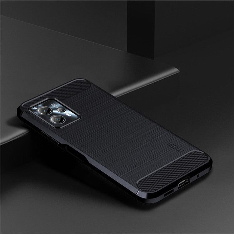 MOFI JK TPU Series-1 For Motorola Moto G13 4G / G23 4G Carbon Fiber Phone Case Brushed TPU Anti-drop Phone Cover - Blue