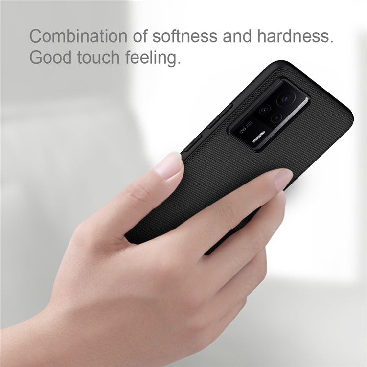 NILLKIN For Xiaomi Redmi K60E 5G Nylon Fiber Texture Phone Case PC+TPU Anti-drop Phone Cover