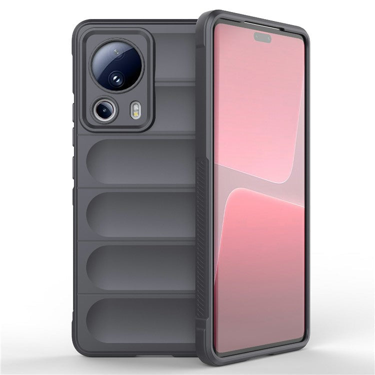 For Xiaomi 13 Lite / Civi 2 5G Shockproof Rugged TPU Phone Cover Cell Phone Back Case - Dark Grey