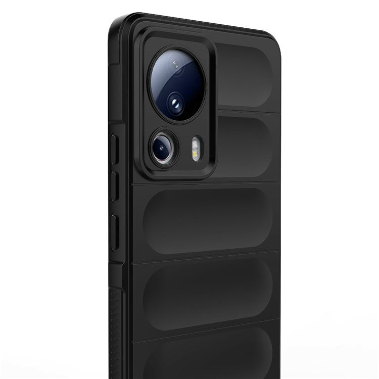 For Xiaomi 13 Lite / Civi 2 5G Shockproof Rugged TPU Phone Cover Cell Phone Back Case - Dark Grey
