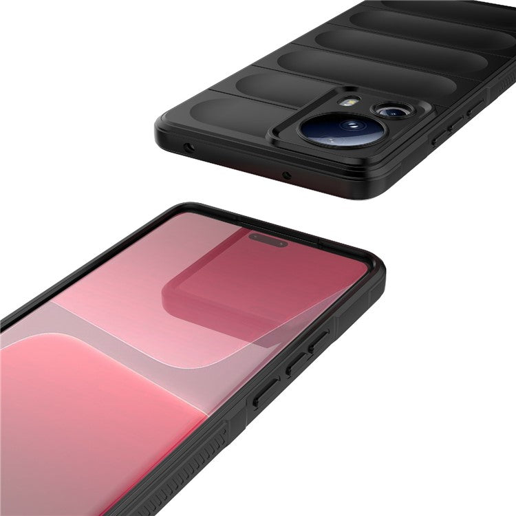 For Xiaomi 13 Lite / Civi 2 5G Shockproof Rugged TPU Phone Cover Cell Phone Back Case - Dark Grey