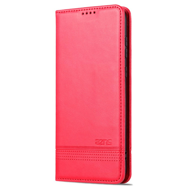 AZNS For Huawei P60 / P60 Pro PU Leather Phone Case Wallet Stand Anti-scratch Smartphone Cover - Red