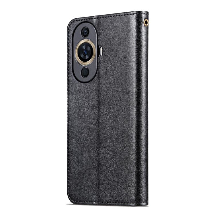 AZNS For Huawei nova 11 Pro / nova 11 Ultra Mobile Phone Case TPU+PU Leather Protective Cover Wallet Phone Shell - Black