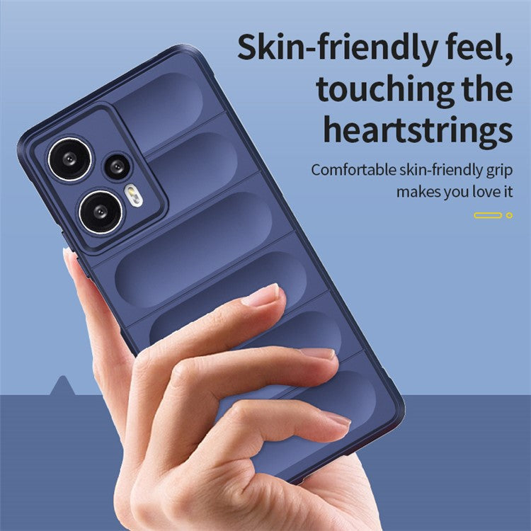 For Xiaomi Poco F5 5G / Redmi Note 12 Turbo Flexible TPU Phone Case Anti-drop Rugged Back Cover - Baby Blue