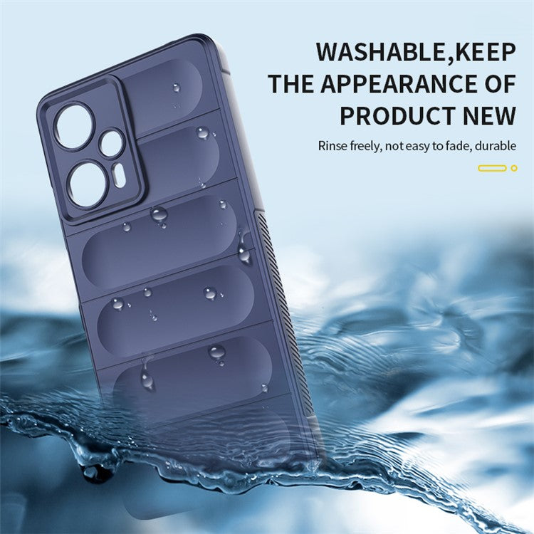 For Xiaomi Poco F5 5G / Redmi Note 12 Turbo Flexible TPU Phone Case Anti-drop Rugged Back Cover - Baby Blue