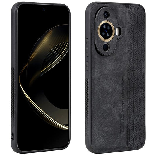 AZNS For Huawei nova 11 Pro / nova 11 Ultra Imprinted Phone Case PU Leather+TPU Phone Cover - Black