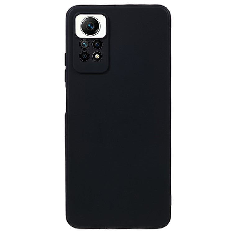 For Xiaomi Redmi Note 12 Pro 4G Straight Edge TPU Phone Case Precise Cutout Anti-drop Cover - Black