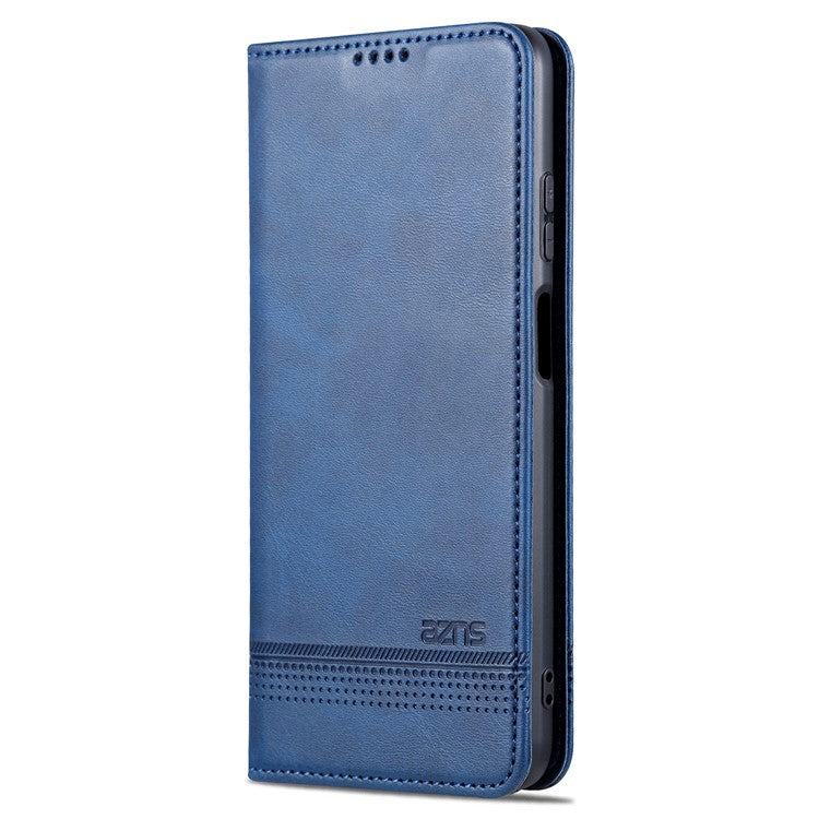 AZNS For Huawei Enjoy 60X Magnetic Closing Anti-Scratch PU Leather Phone Case Flip Wallet Stand Cover - Blue